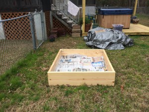 One of my new raised bed gardens I'm building and planting!